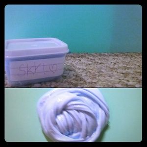 Baby blue fluffy slime